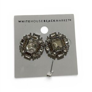 White House Black Market Silver Gemstone Earrings